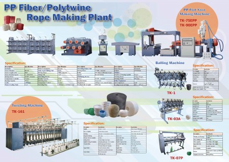 Ekstruder Polytwine PP - Model: TK-75EPP dengan perangkat fibrillasi